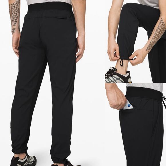 Lululemon Men’s Black Great Wall Pant Size Medium - Picture 4 of 12